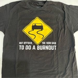 Men’s Black Novelty Tee Short Sleeves for Car Enthusiasts & Motor Heads size Med